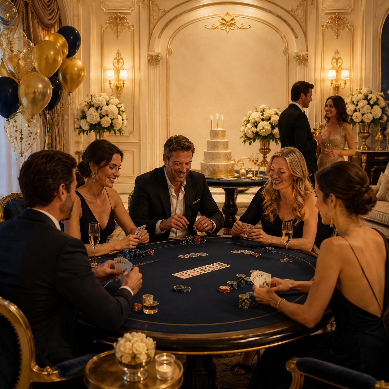 Poker table at a Regent Parlour evening